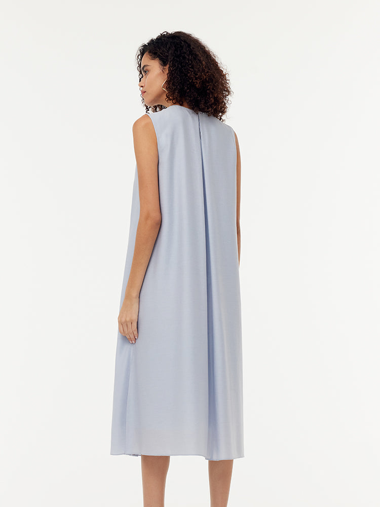 Valmere™ | Acetate A-Line Midi Dress