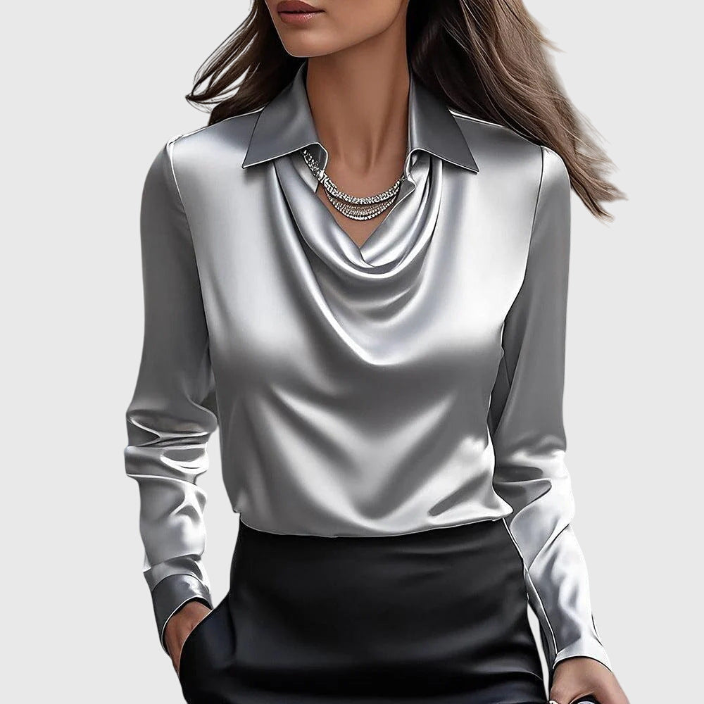 Valmere™ | Sylvie Blouse with Pleated Neckline