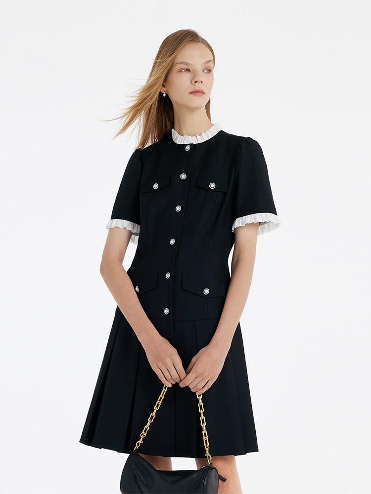 Valmere™ | Ruffle Trim Mini Dress