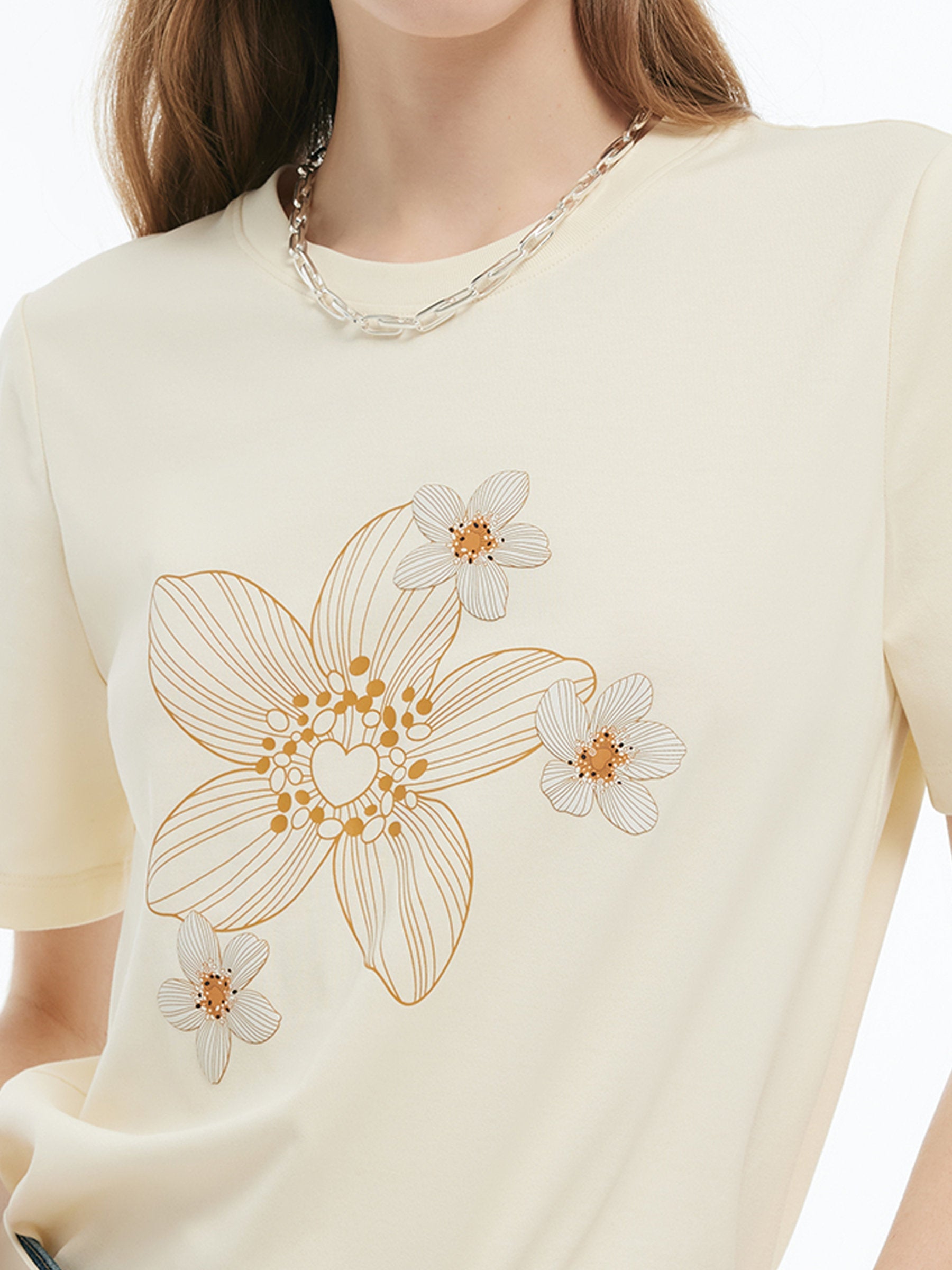 Valmere™ | Flower Print Knit T-Shirt