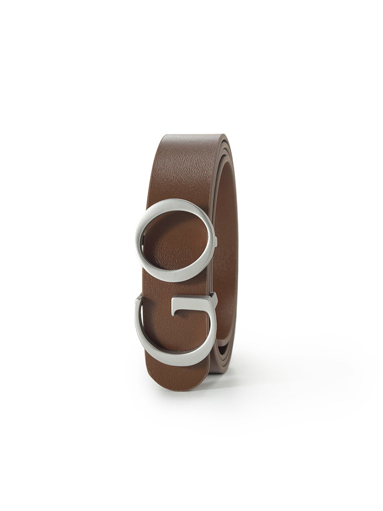 Valmere™ | GO Letter Middle Size Women Leather Belt