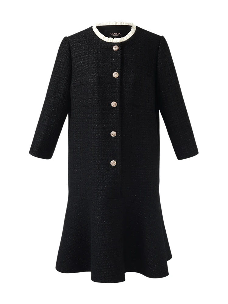 Valmere™ | Ruffle Collared Midi Dress
