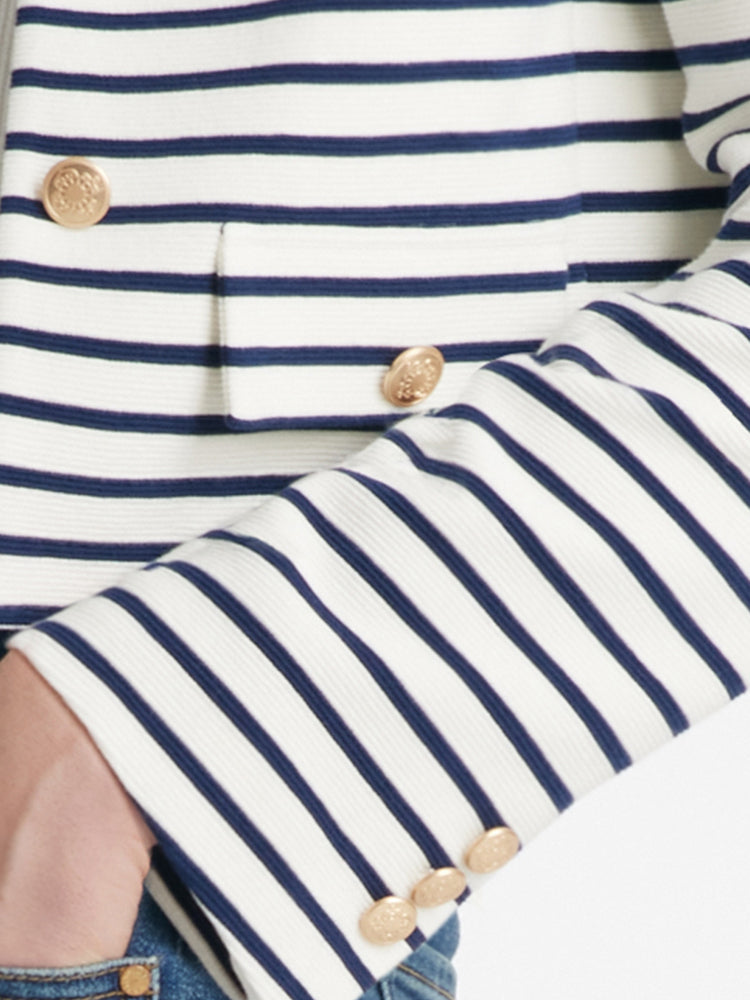 Valmere™ | Cotton Striped Crop Jacket