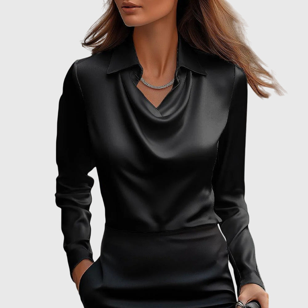 Valmere™ | Sylvie Blouse with Pleated Neckline