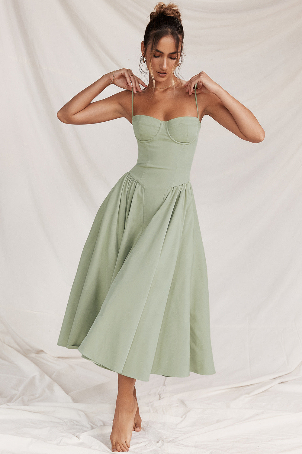 Valmere™ | Celine Corset Midi Dress