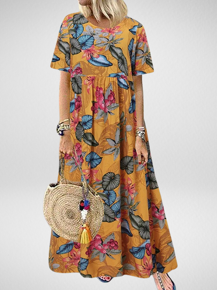 Valmere™ | Zara Boho Floral Maxi Dress
