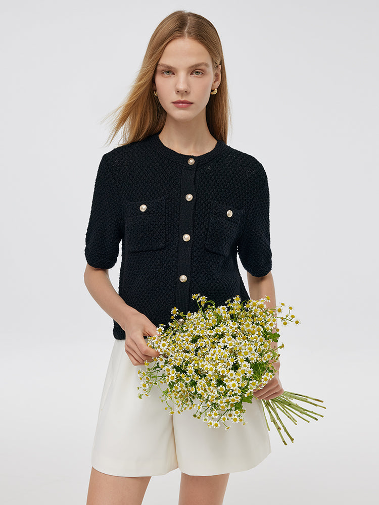 Valmere™ | Round Neck Knitted Women Cardigan