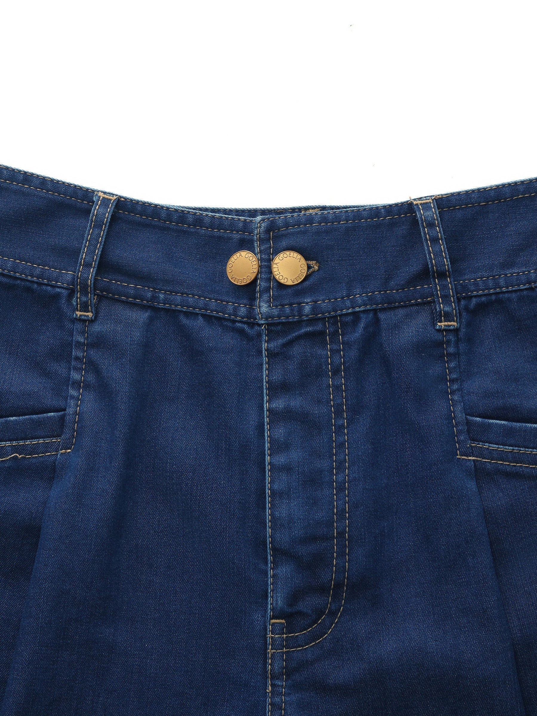 Denim Stretch Adjustable High-Waisted Women Shorts