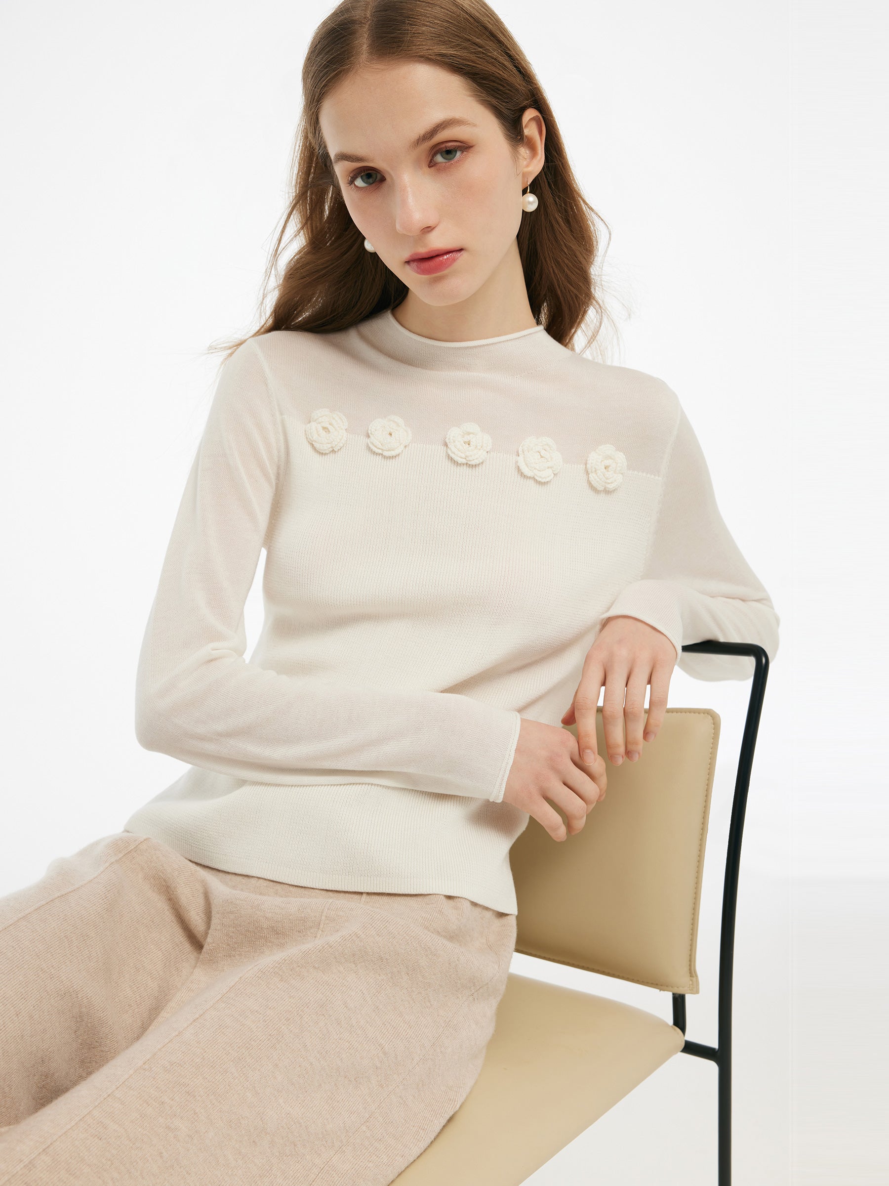 Valmere™ | Women Flower Knit Top