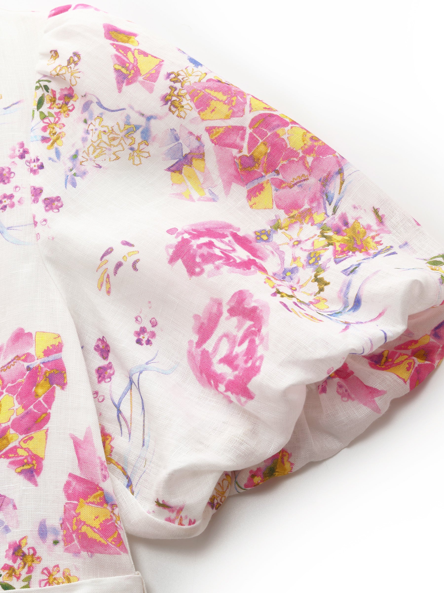 Valmere™ | 100% Linen Rose Print Maxi Dress