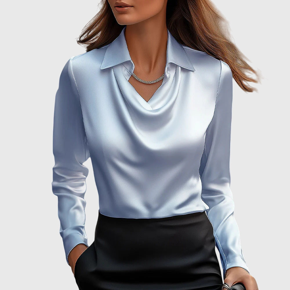 Valmere™ | Sylvie Blouse with Pleated Neckline
