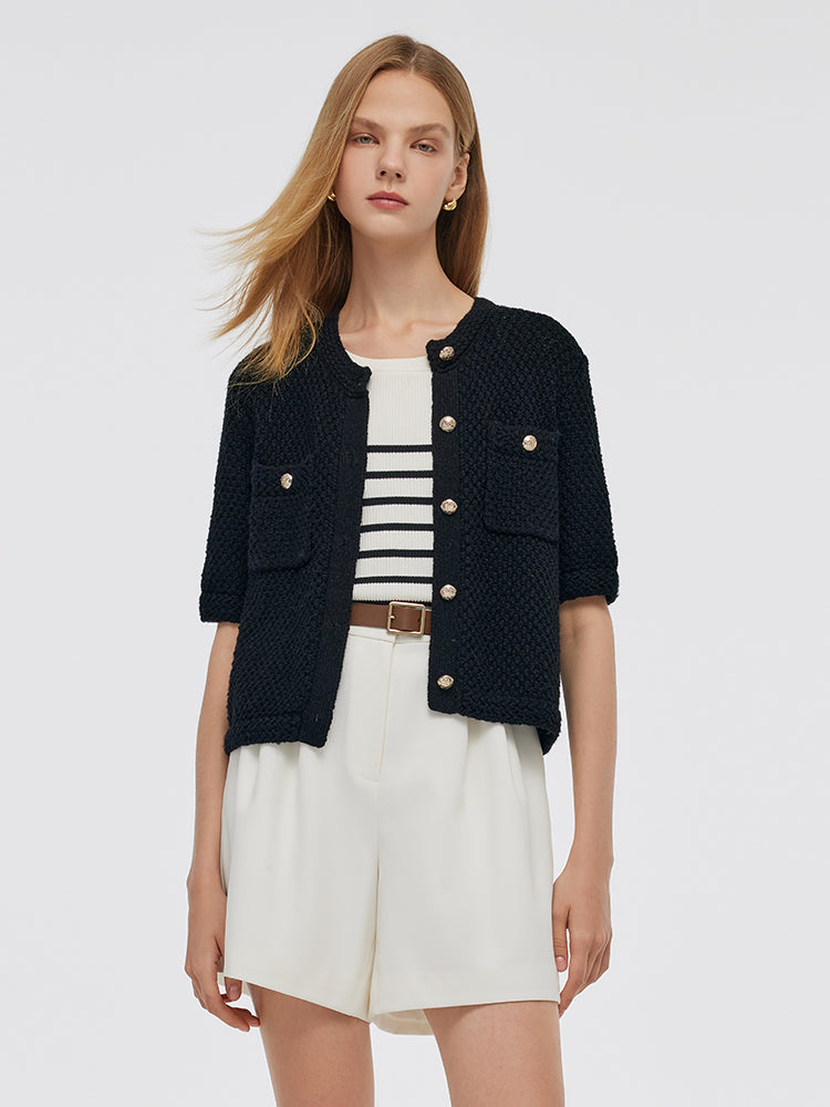 Valmere™ | Round Neck Knitted Women Cardigan
