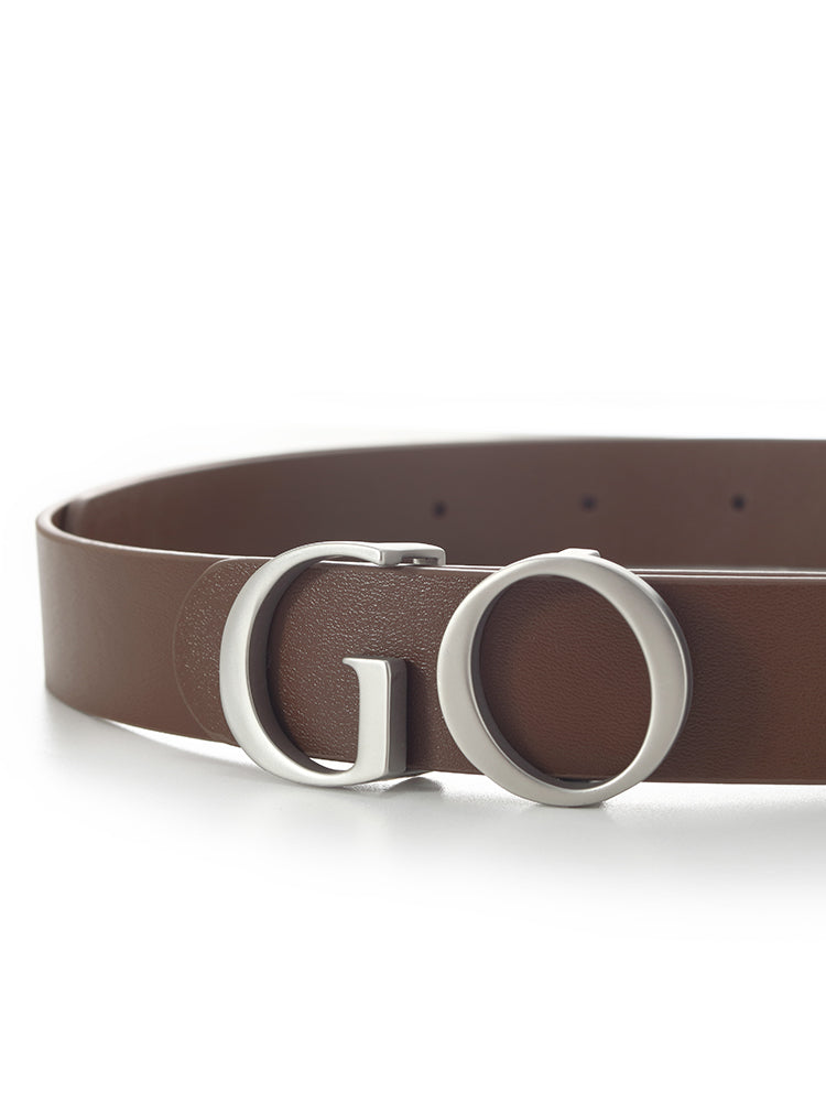 Valmere™ | GO Letter Middle Size Women Leather Belt
