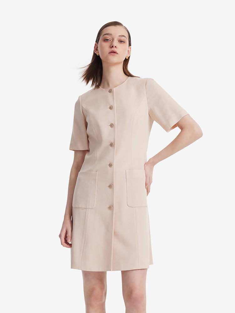 Valmere™ | Mini Dress With Detachable Lace Collar