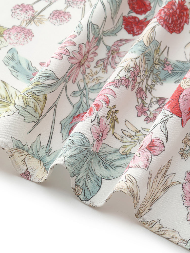 Valmere™ | Silk Floral Print Maxi Dress