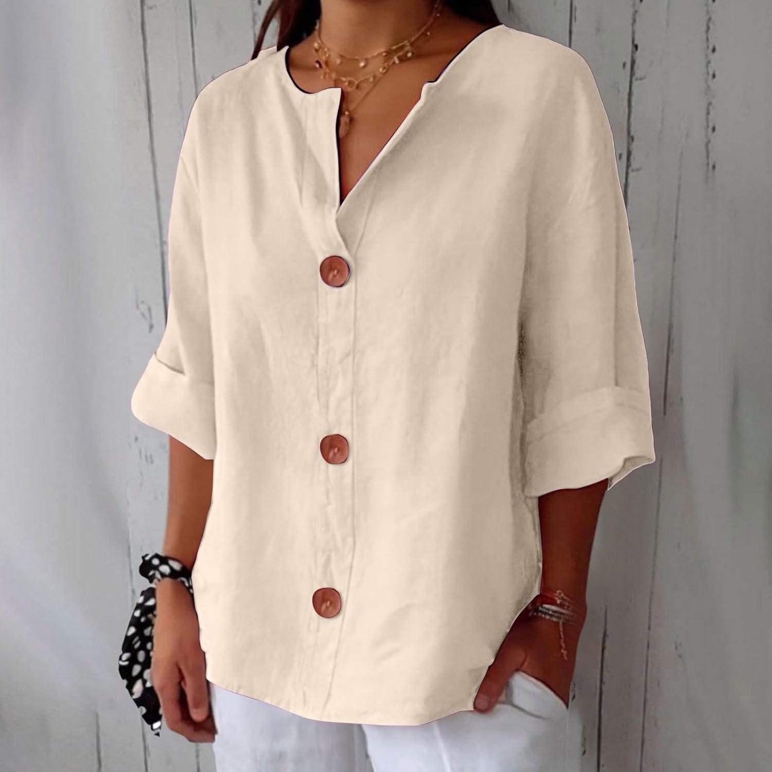 Valmere™ | Casual Linen Blouse