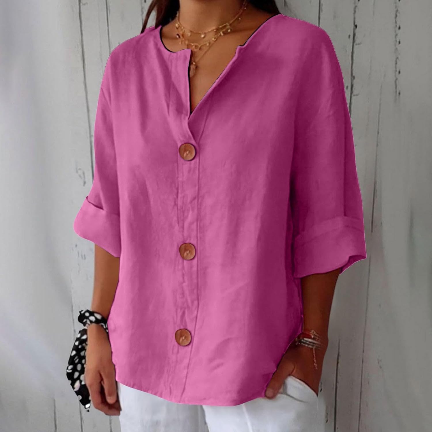 Valmere™ | Casual Linen Blouse