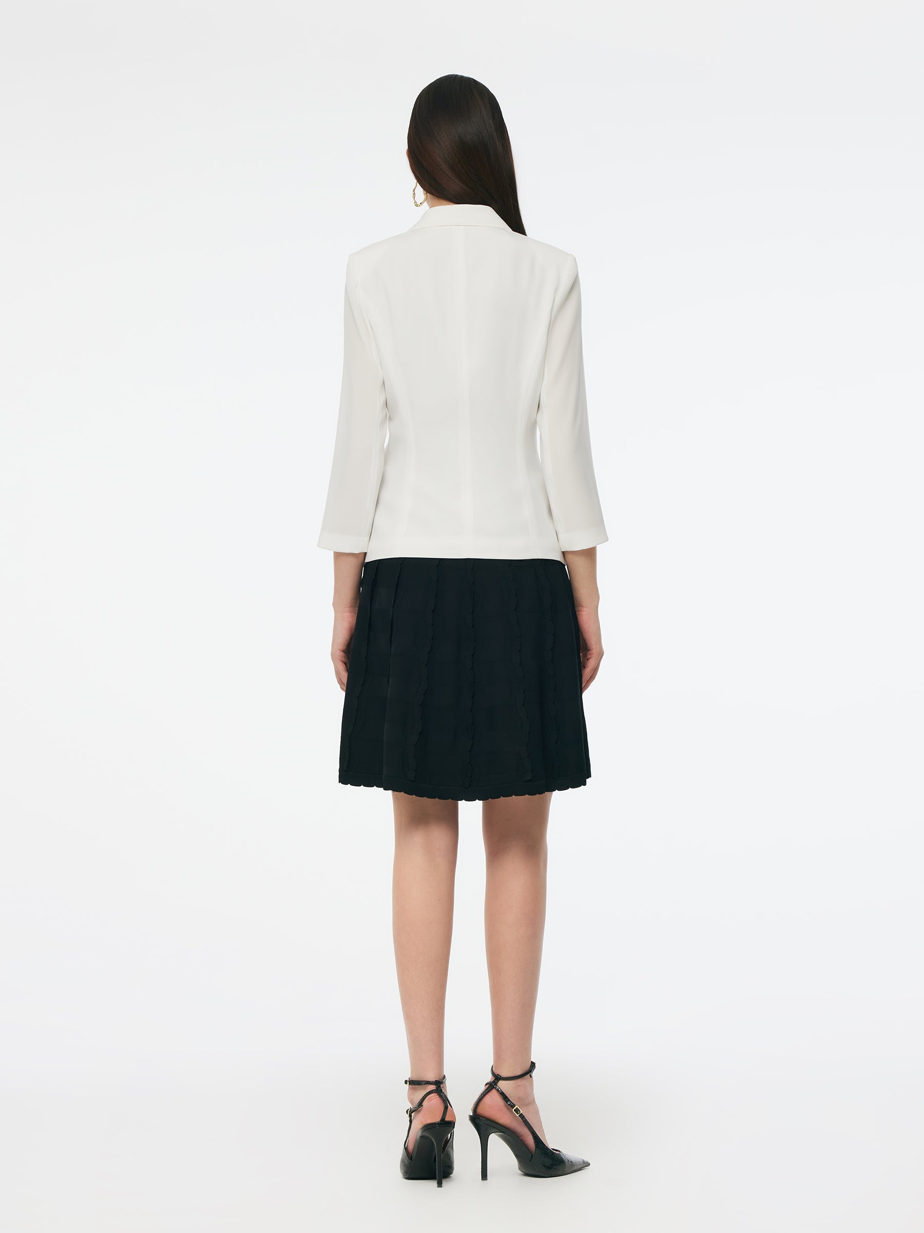 Valmere™ |Triacetate Blend Gathered Waist Women Blazer