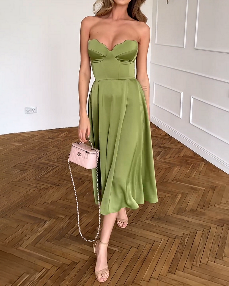 Valmere™ | Aerith Strapless Elegant Dress