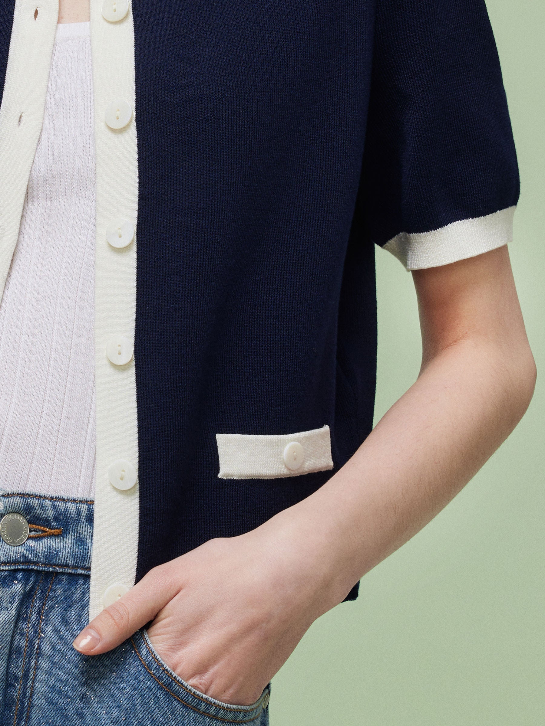 Valmere™ | Contrast Trim Cardigan