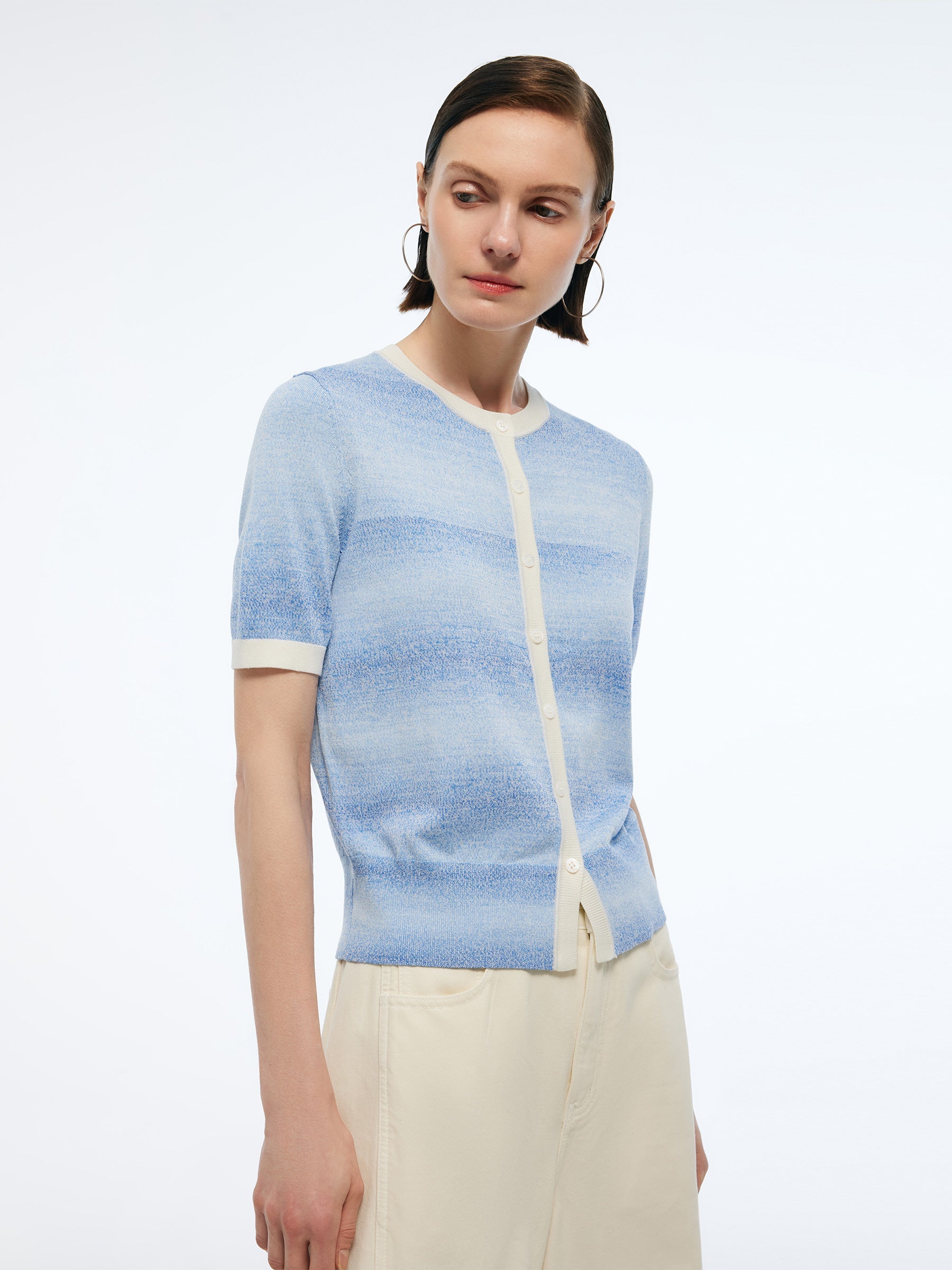 Valmere™ | Women Cardigan Blue & White