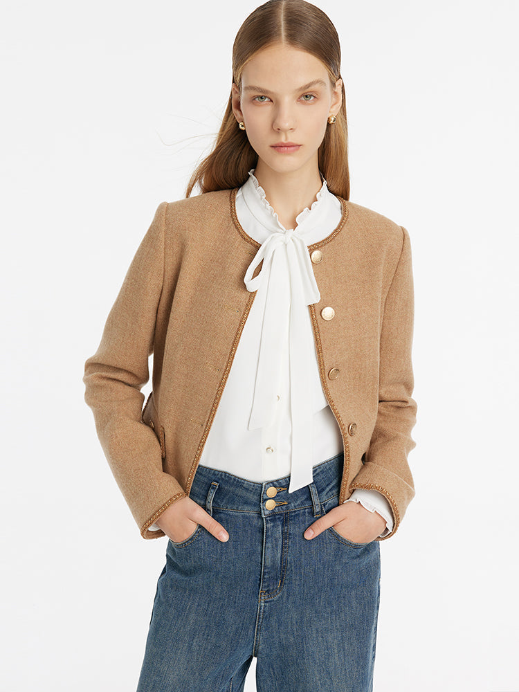 Valmere™ | Washable Wool Round Neck Jacket
