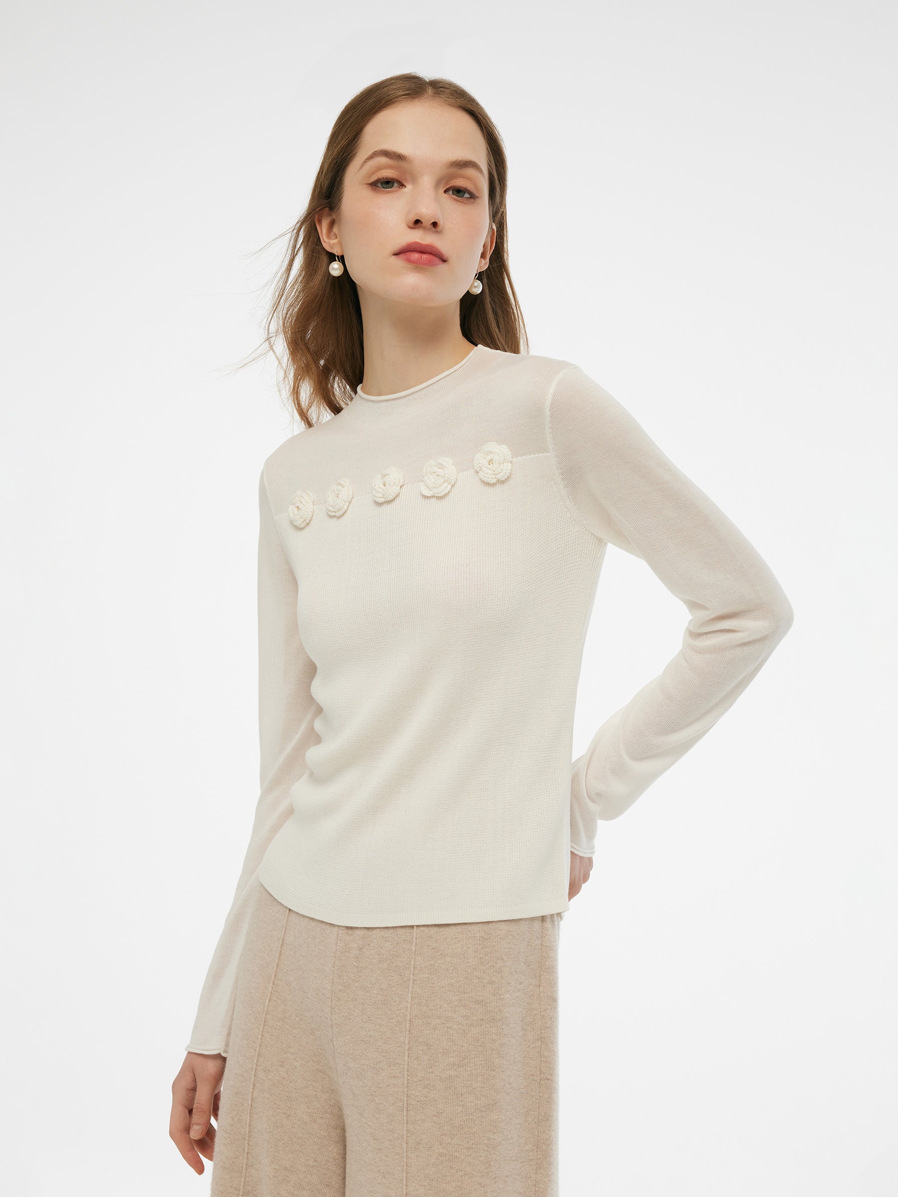 Valmere™ | Women Flower Knit Top