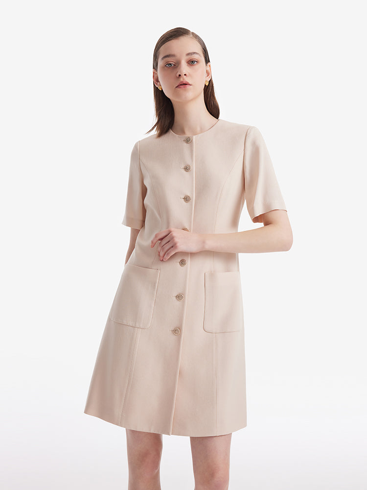 Valmere™ | Mini Dress With Detachable Lace Collar