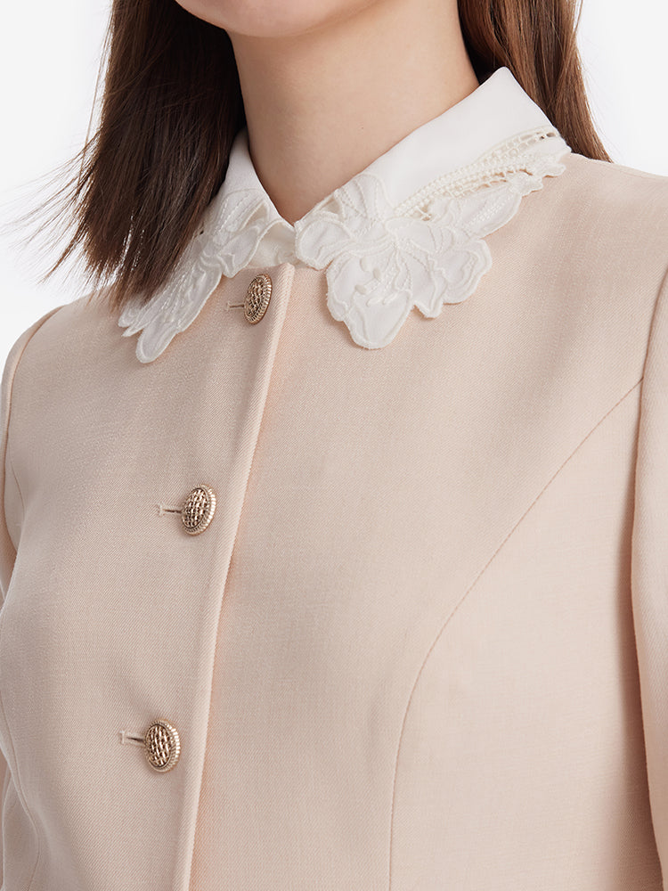 Valmere™ | Mini Dress With Detachable Lace Collar