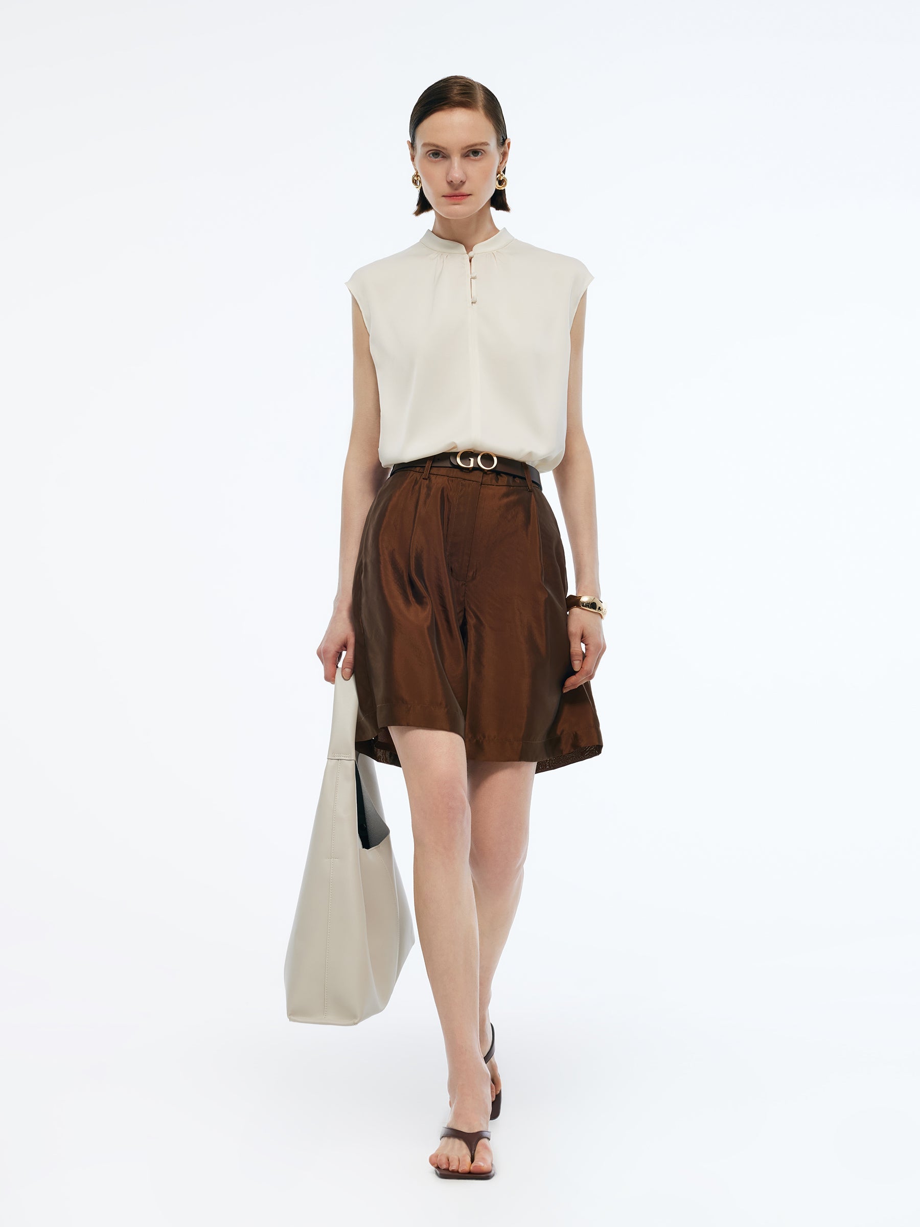 Valmere™ | Silk Cap Sleeve Blouse