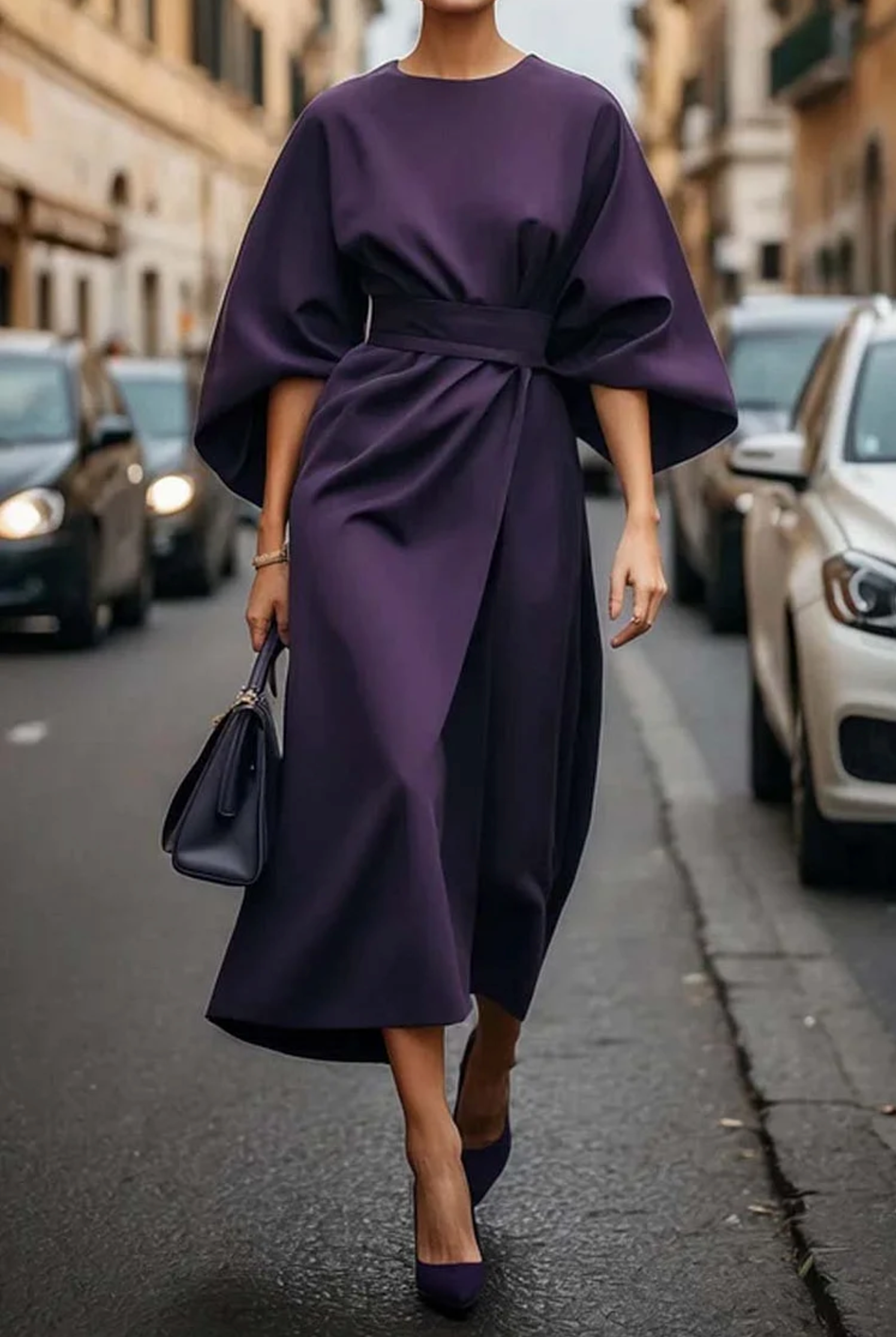 Valmere™ | Elegant Dress with Lantern Sleeves