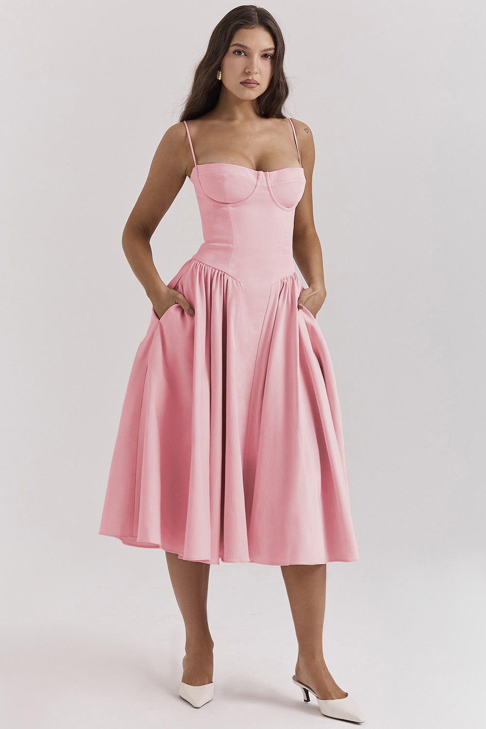 Valmere™ | Celine Corset Midi Dress