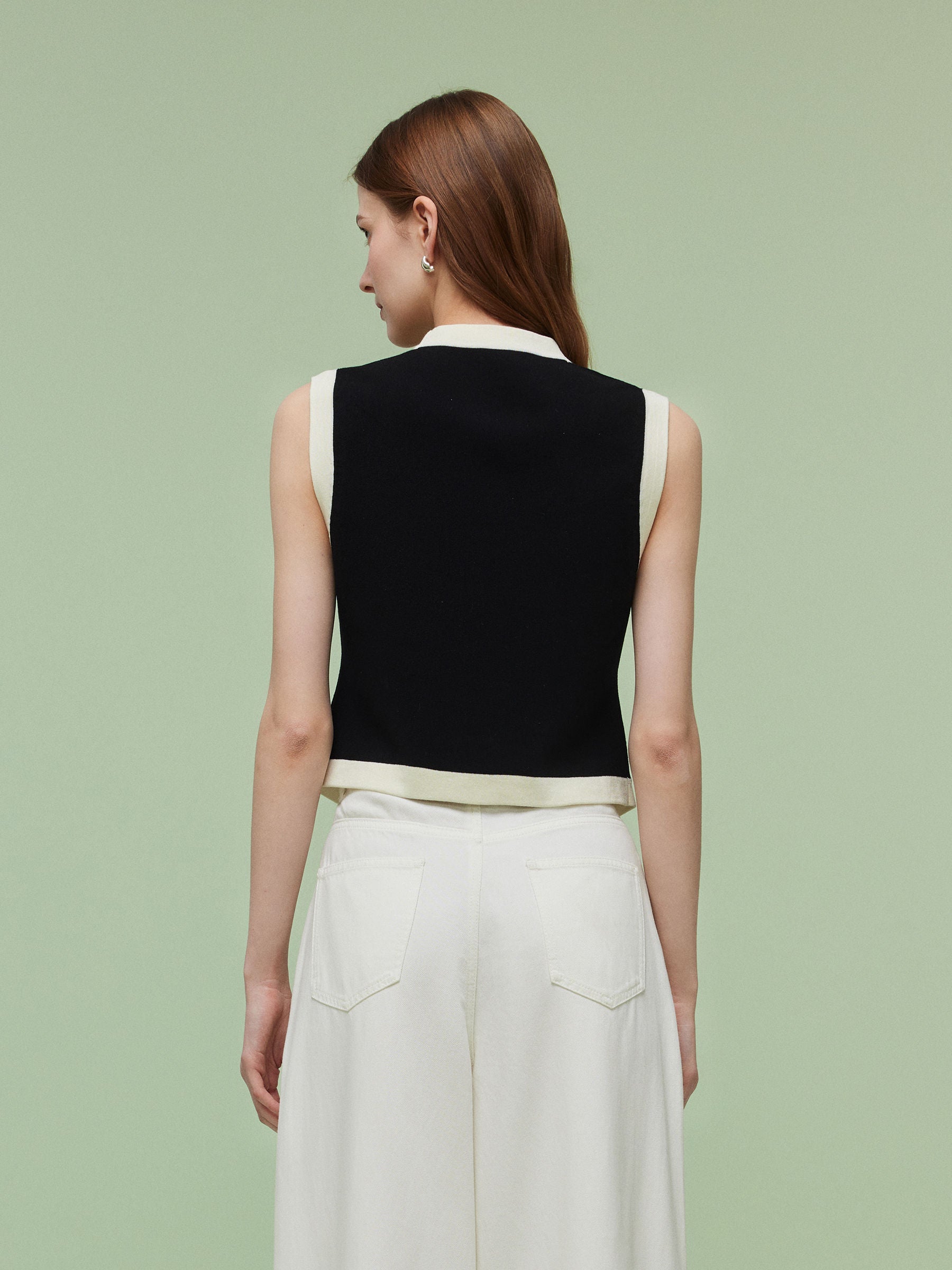 Valmere™ | Tencel Blend Trim Knit Vest