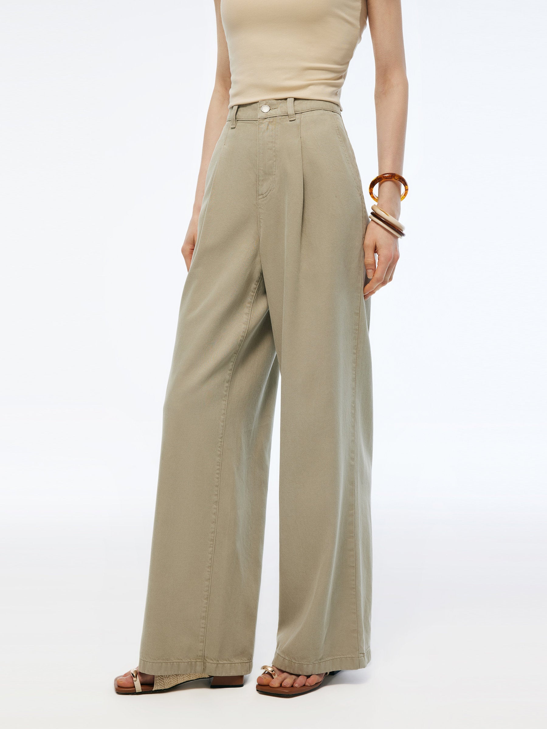 Denim High-Waisted Women Straight Palazzo Jeans