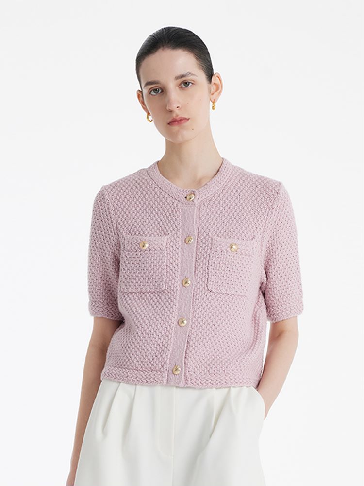 Valmere™ | Round Neck Knitted Women Cardigan