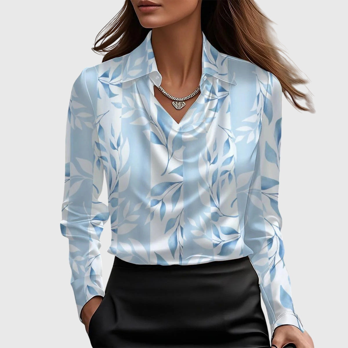 Valmere™ | Sylvie Blouse with Pleated Neckline
