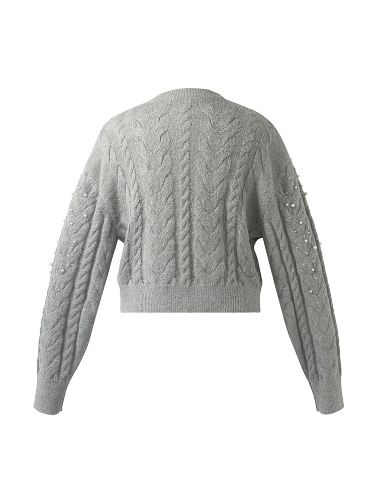 Valmere™ | Mohair Blend Pearl Cardigan