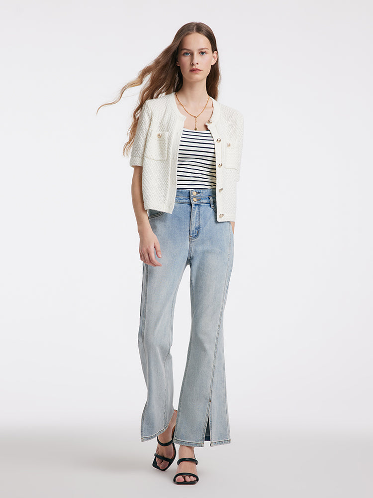 Valmere™ | Round Neck Knitted Women Cardigan