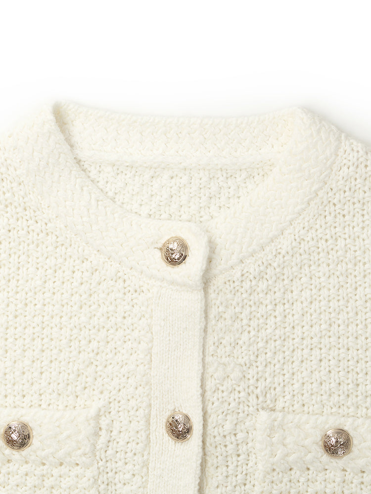 Valmere™ | Round Neck Knitted Women Cardigan