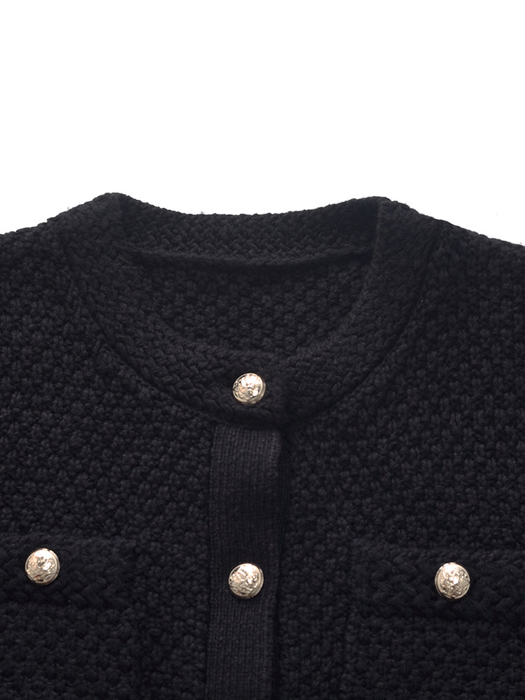 Valmere™ | Round Neck Knitted Women Cardigan