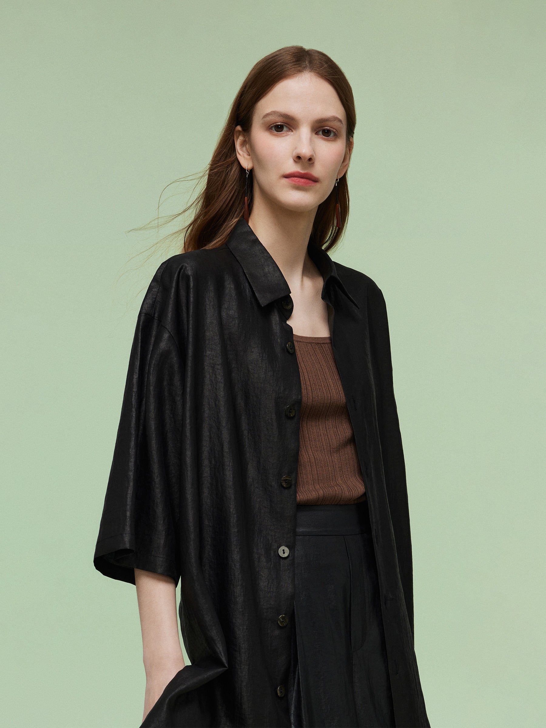 Valmere™ | 3/4 Sleeves Oversized Shirt