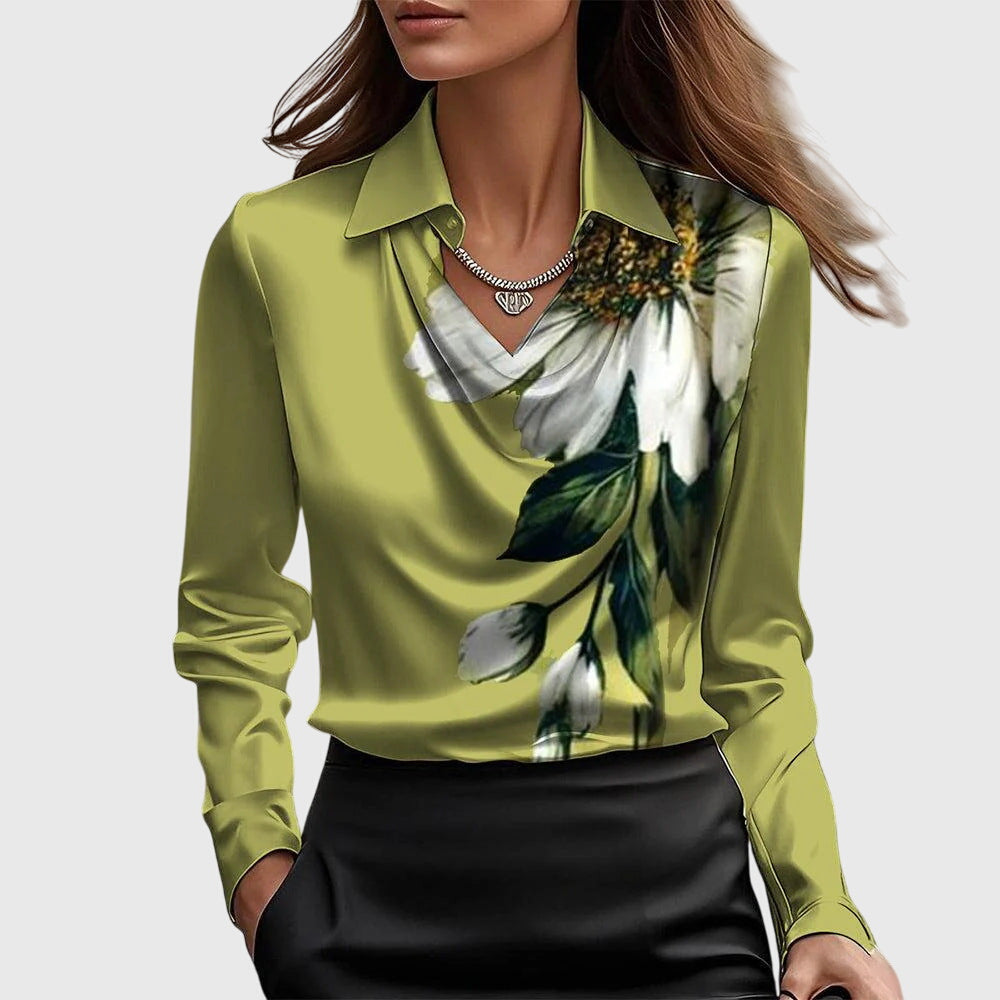 Valmere™ | Sylvie Blouse with Pleated Neckline