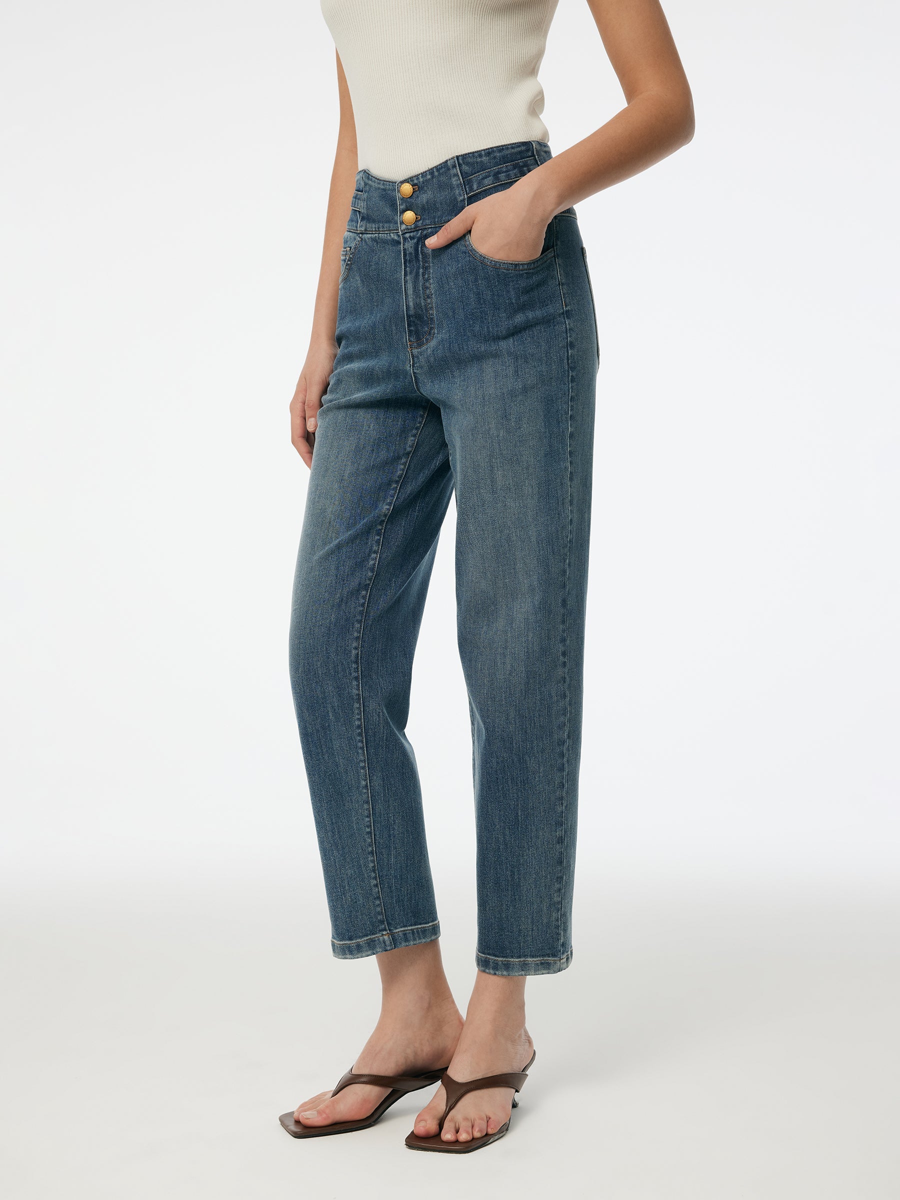 Denim Women Ankle Length Tapered Jeans