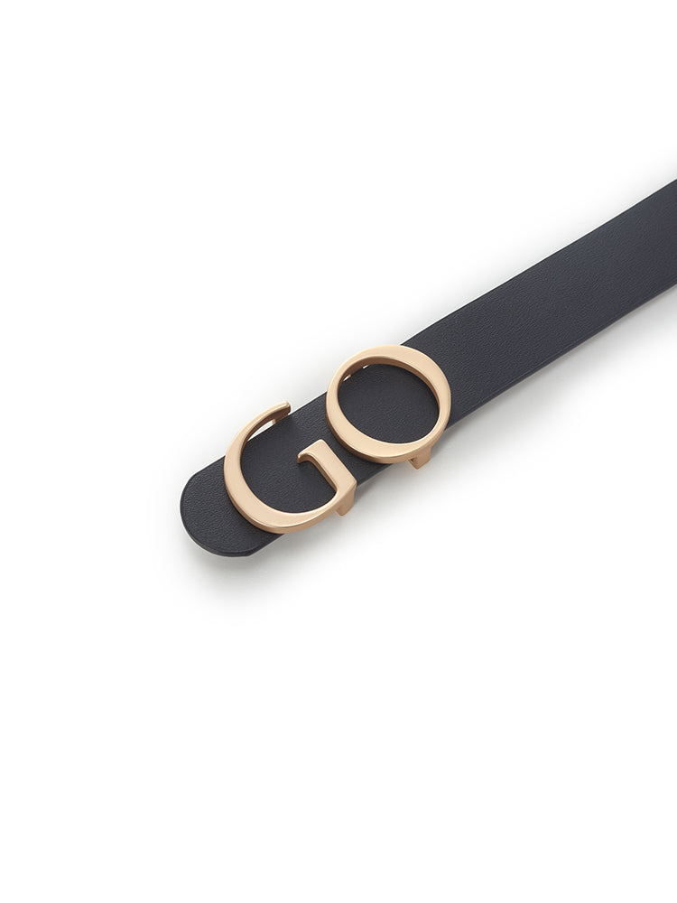 Valmere™ | GO Letter Middle Size Women Leather Belt