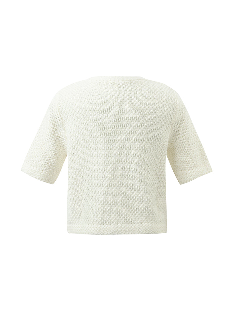 Valmere™ | Round Neck Knitted Women Cardigan