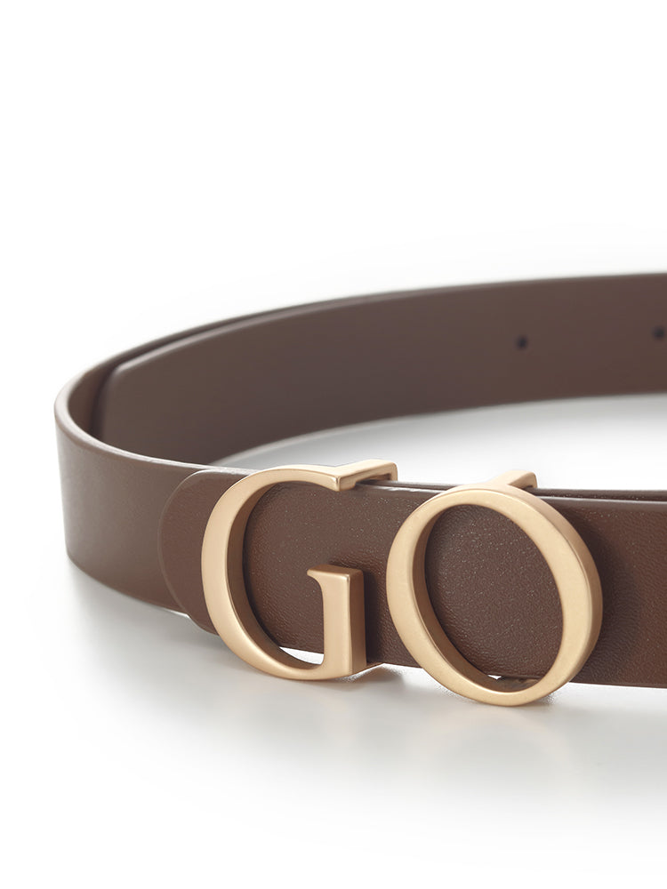 Valmere™ | GO Letter Middle Size Women Leather Belt