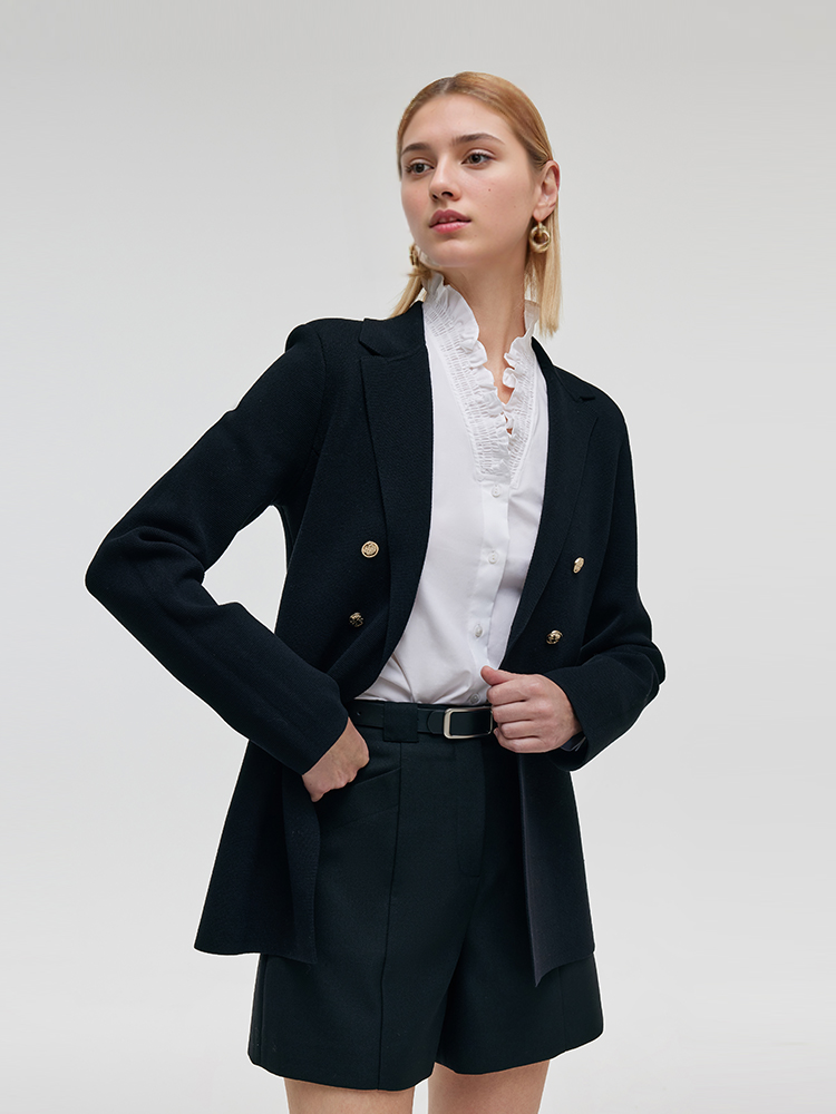 Valmere™ |Stretch Lapel Knit Blazer