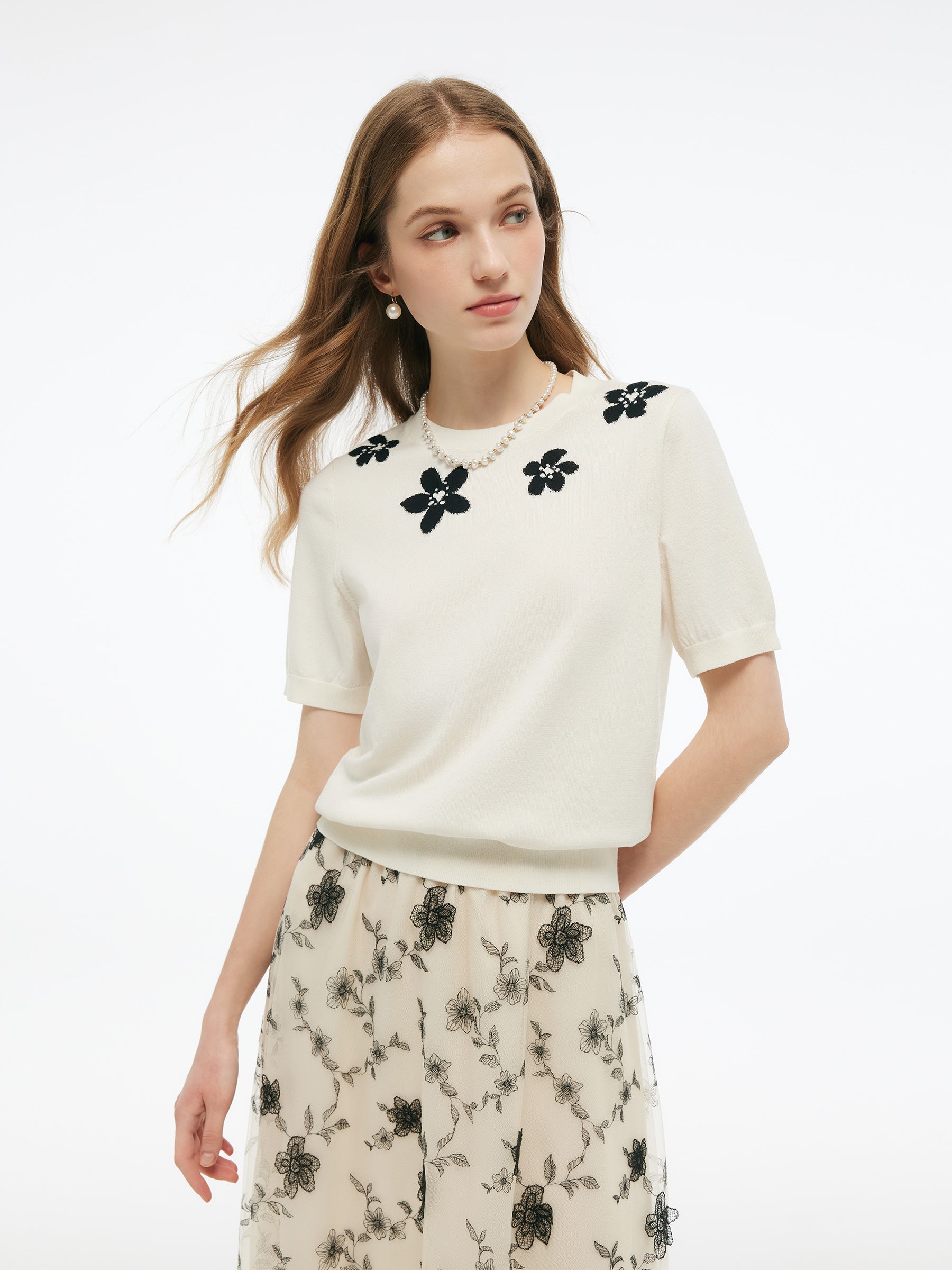 Valmere™ | Tencel Blend Floral Knit Top
