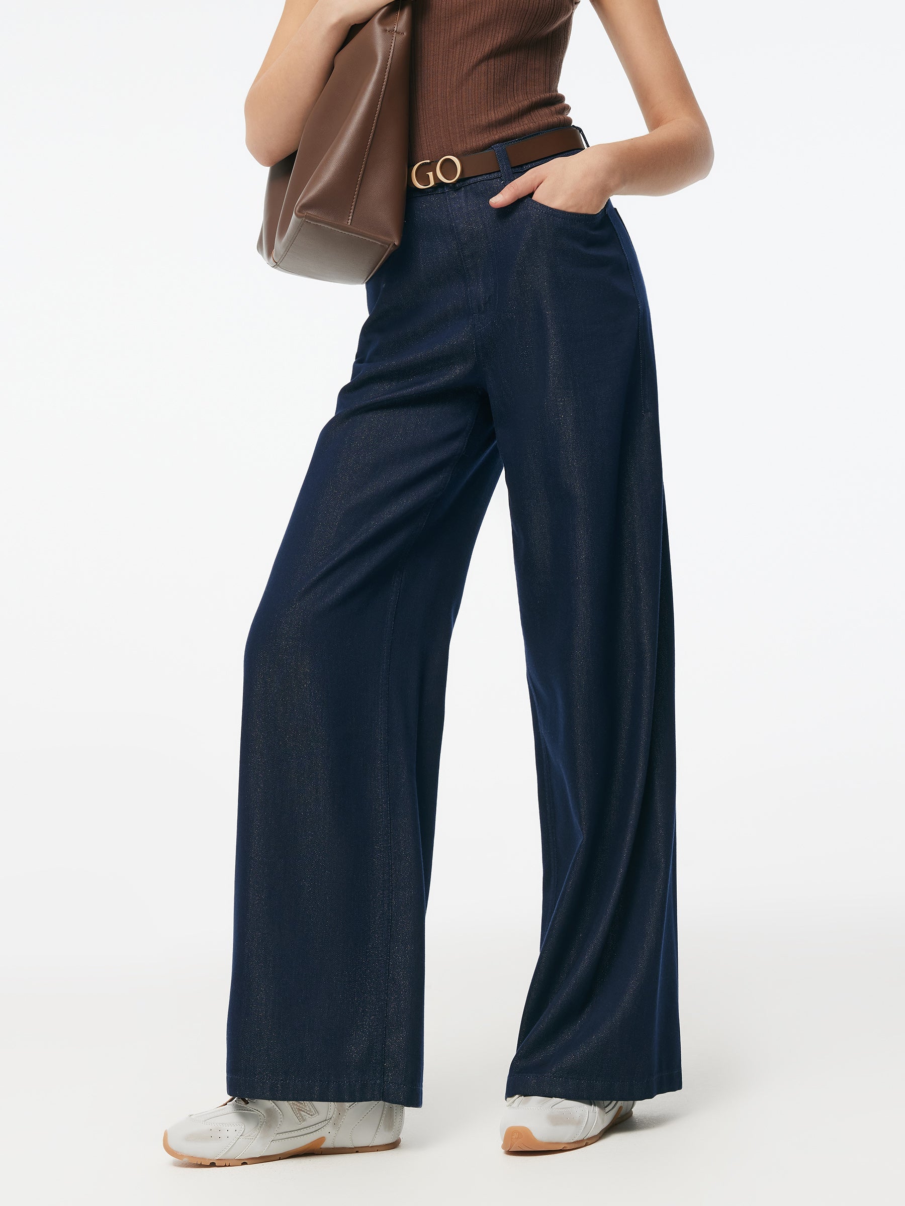 Valmere™ | Denim Glitter Straight Jeans