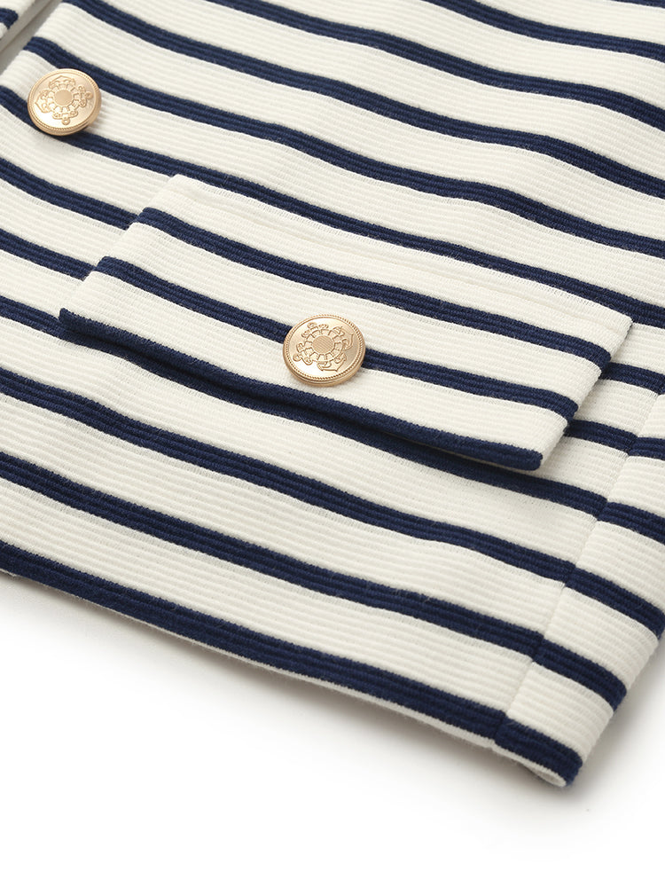 Valmere™ | Cotton Striped Crop Jacket